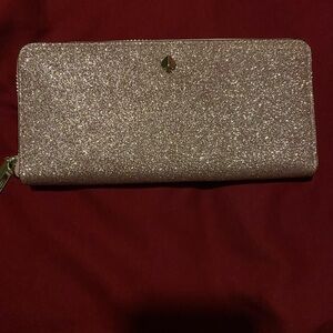Pink glitter Kate Spade wallet